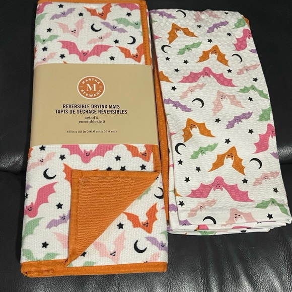 Colorful Bat Reversible Drying Mats